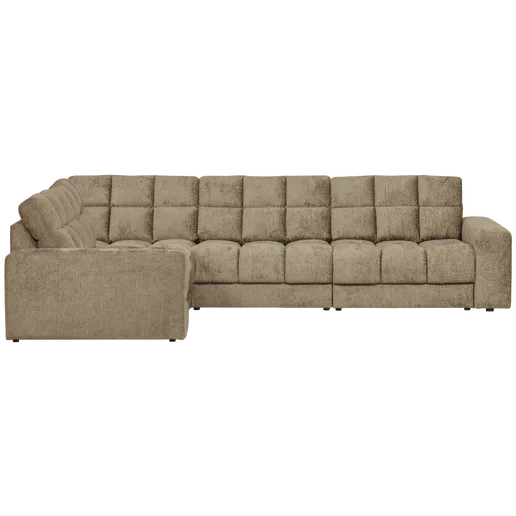 Hoekbank Rosan polyester beige links 316 cm