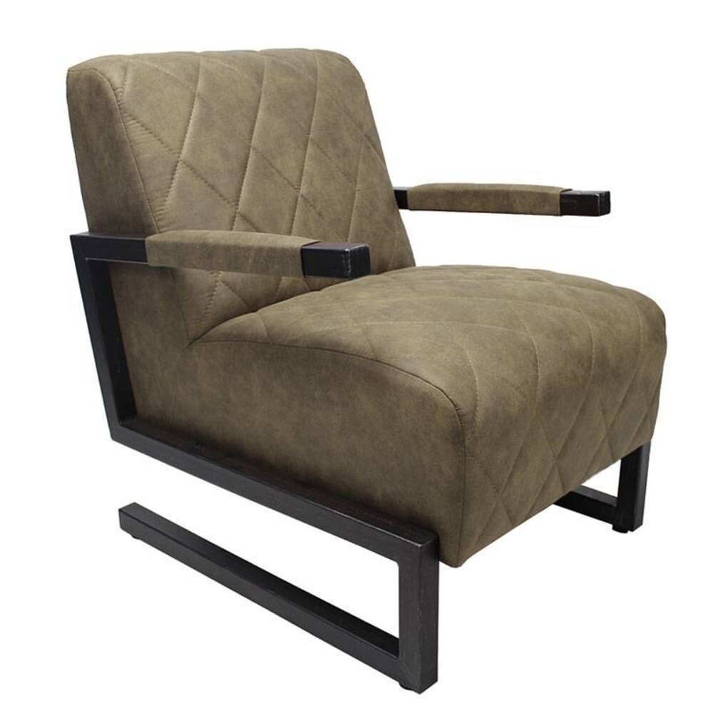 Fauteuil Zania microvezel olijfgroen