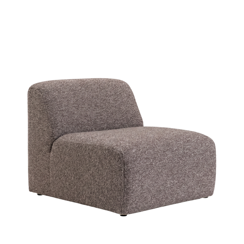 Fauteuil Talen bouclé bruin