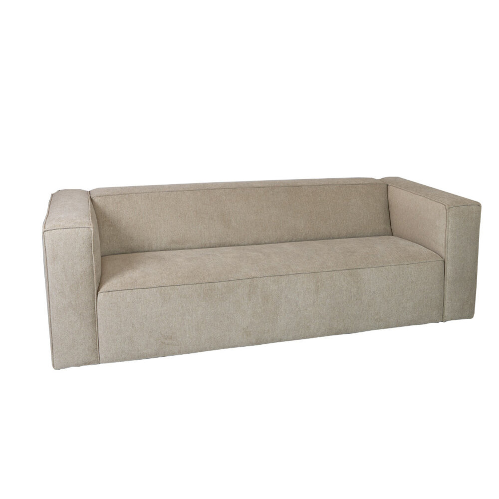 Bank Vesla polyester taupe 3-zits 224 cm