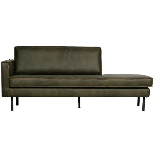 Chaise longue Zanel velours groen links