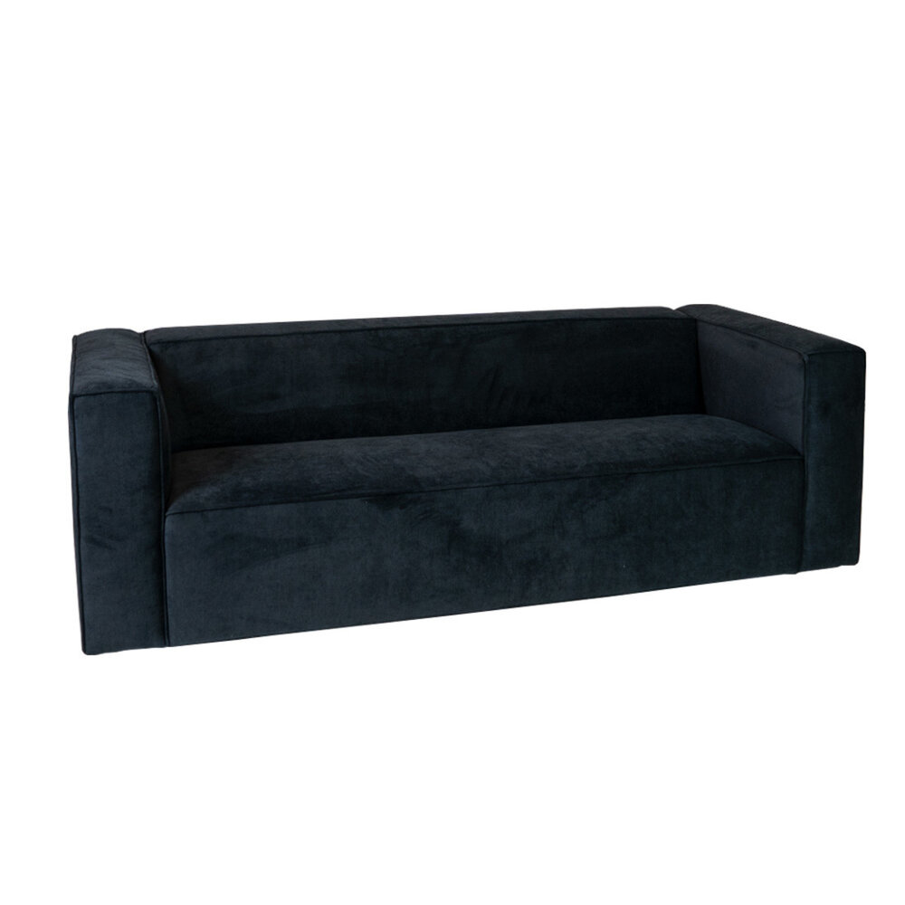 Bank Nore polyester zwart 3-zits
