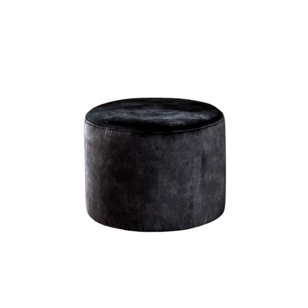 Poef Linan polyester zwart 50 cm