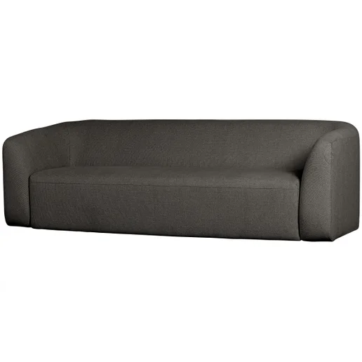 Bank Fennaro polyester grijs 3-zits 240 × 77 cm hoog
