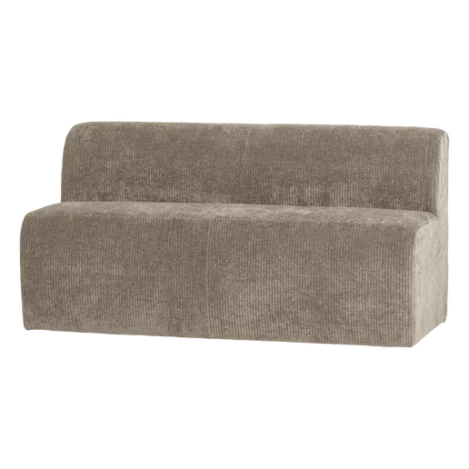 Bank Helan ribstof beige 164 cm 164 cm