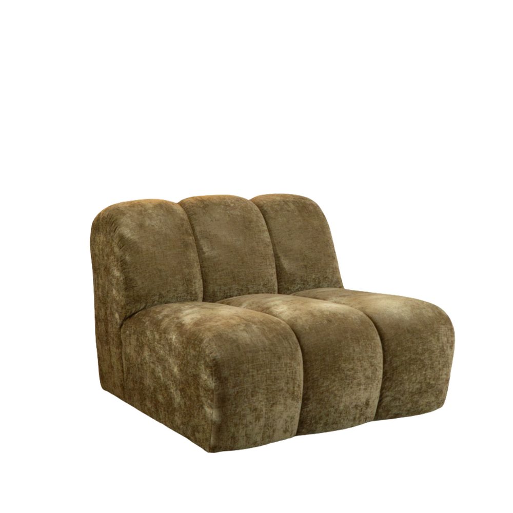 Fauteuil Ralvo chenille olijf groen