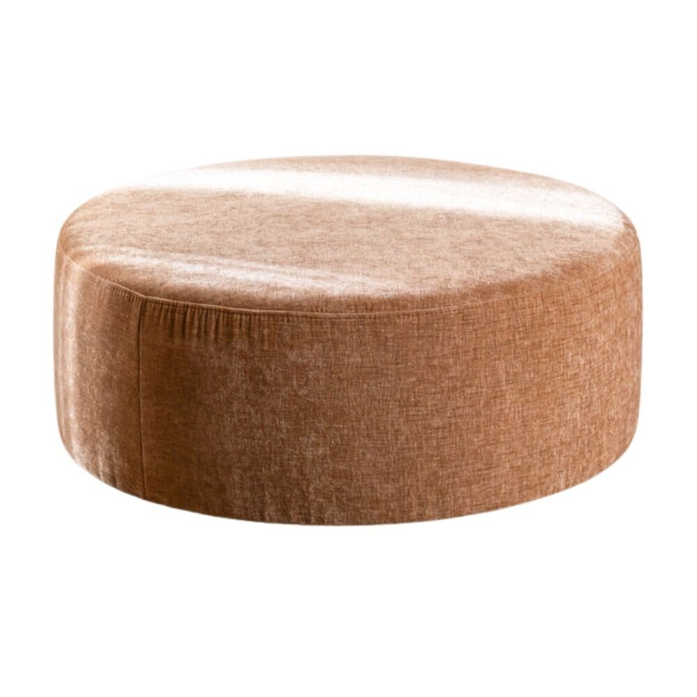 Poef Ilro chenille peach rond Ø100 cm