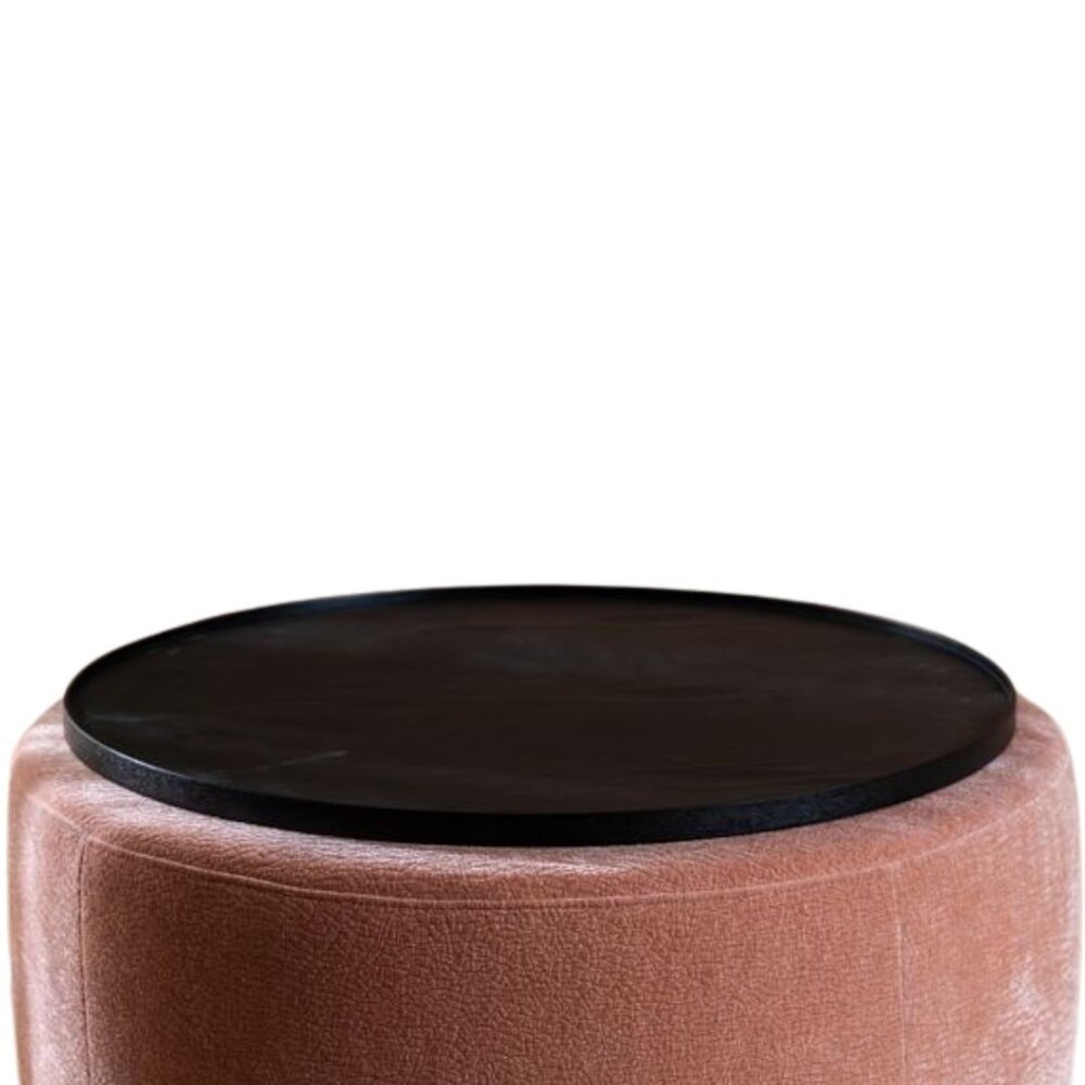 Decoratie Isen eikenfineer zwart rond Ø89 cm