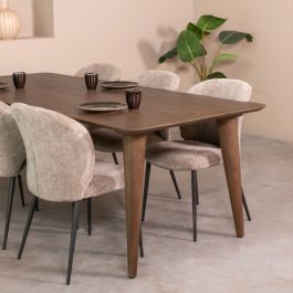 Eettafel Selon mangohout espresso 250 cm