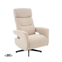 Fauteuil Zelan royal bouclé naturel 110 74 cm