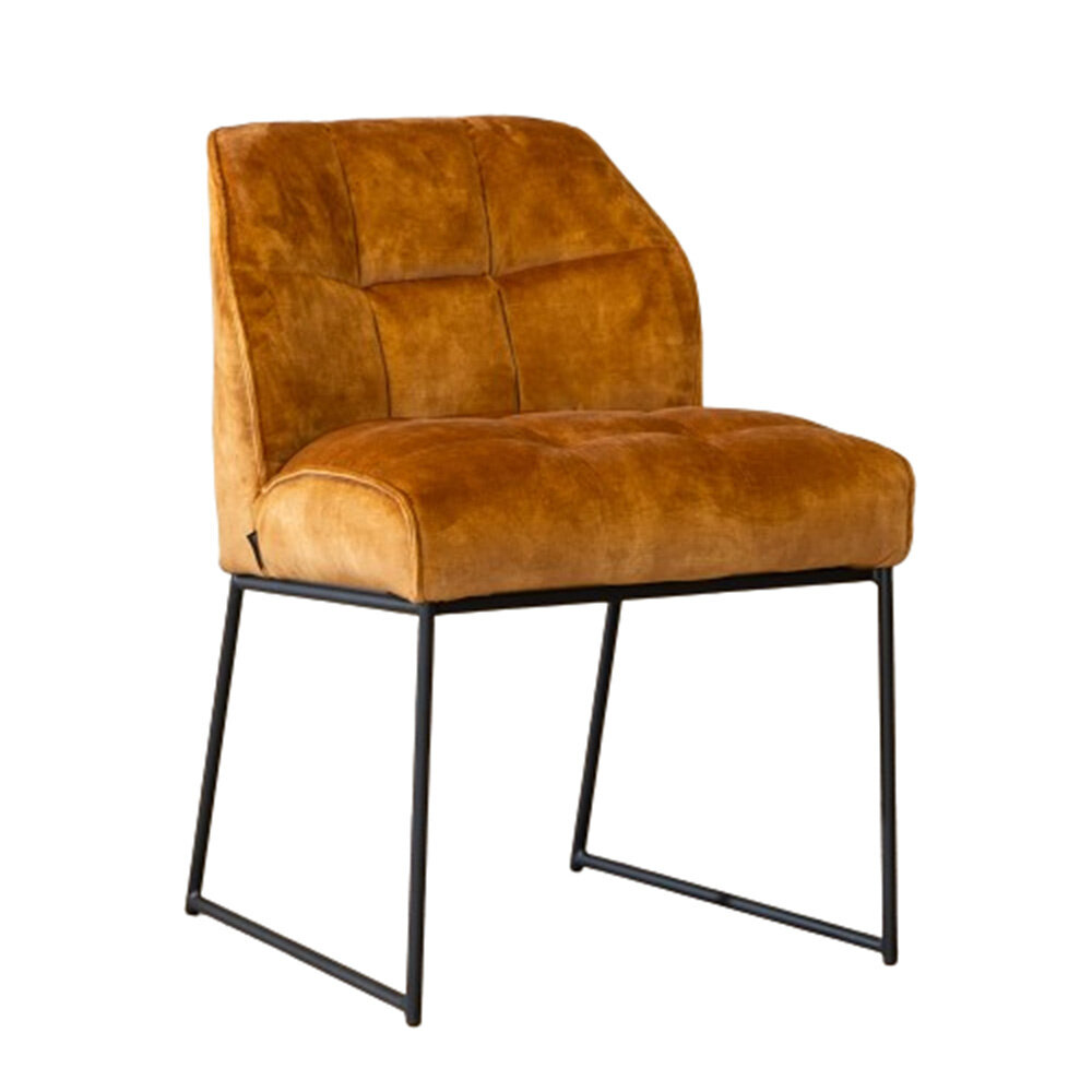 Stoel Galro velours okergeel 54 cm