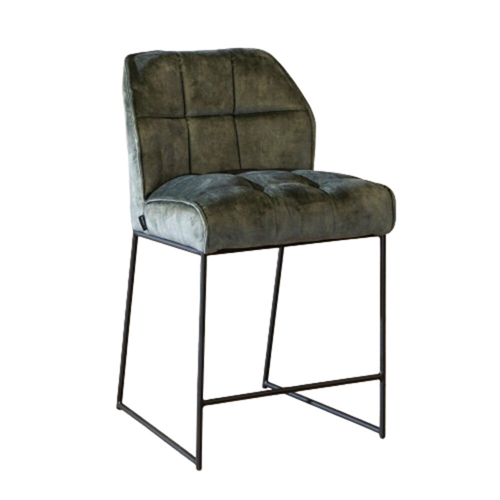 Barkruk Vinis velours groen 70 cm