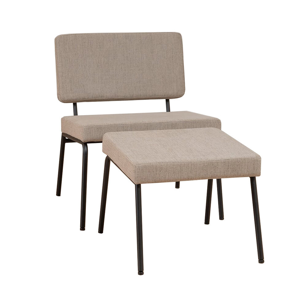 Fauteuil Jaso gerecycled polyester taupe