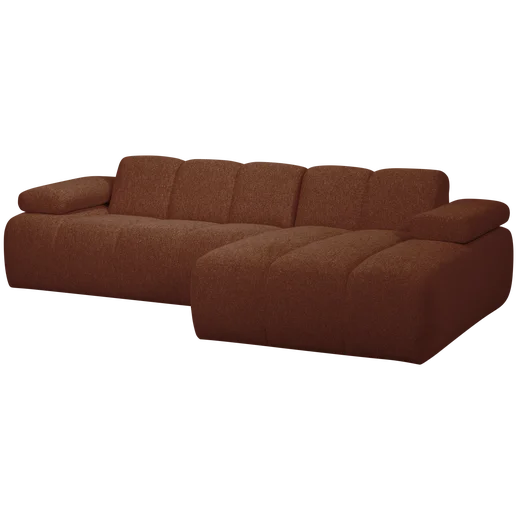 Chaise longue Halar koper rechts