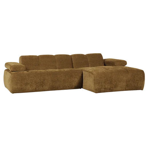 Chaise longue Lorio geel rechts 284 cm