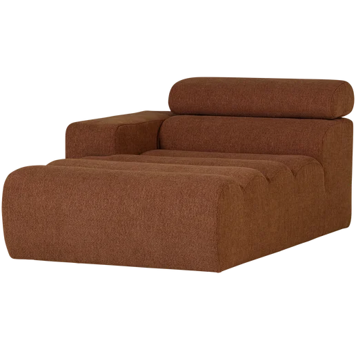 Chaise longue Lormi oranje links 109 × 86 cm hoog