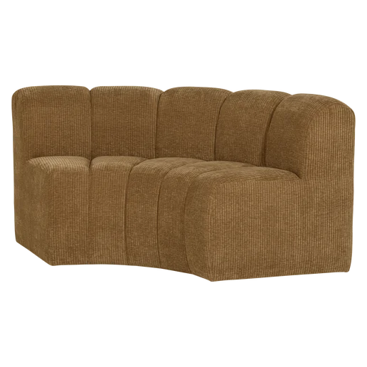 Bank Lantevo ribstof geel 152 cm