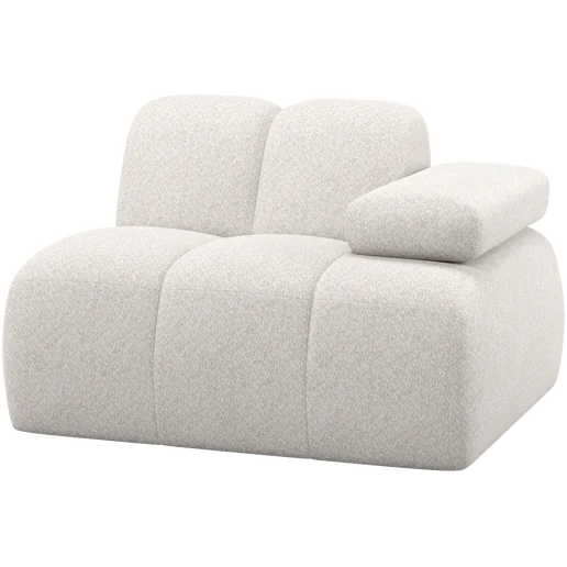 Bank Lannael chenille beige 1-zits rechts