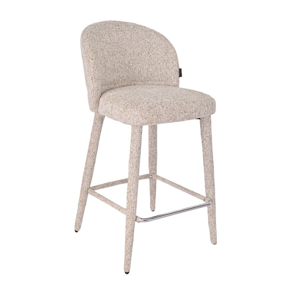 Barkruk Belel chenille polyester taupe 69 cm