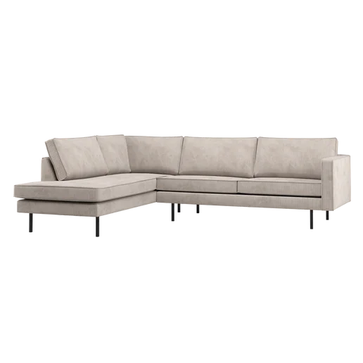 Hoekbank Lora beige links 266 cm