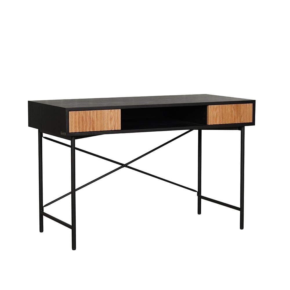 Bureau Salla rubberwood zwart 120 cm
