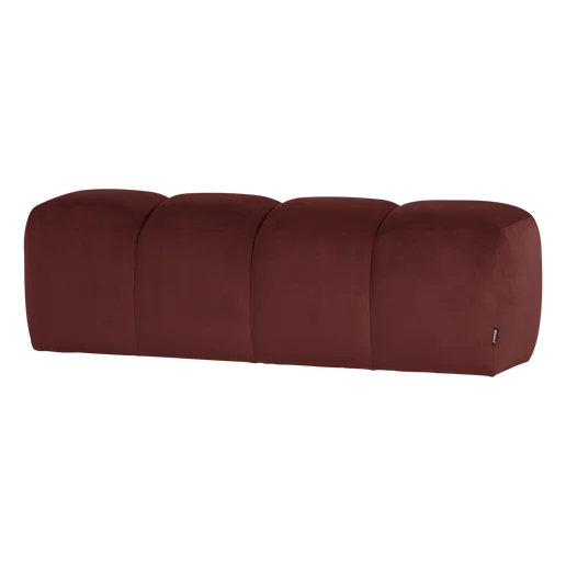 Bank Vesar velours bruin 164 cm 164 cm