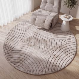 Vloerkleed Galto polyester licht taupe 200 cm