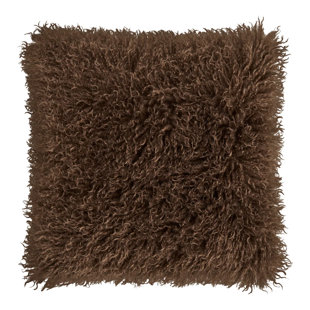 Kussen Vesla polyester bruin 45 × 45 cm hoog
