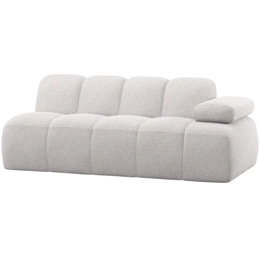 Bank Novrien beige 2-zits rechts 204 × 74 cm hoog