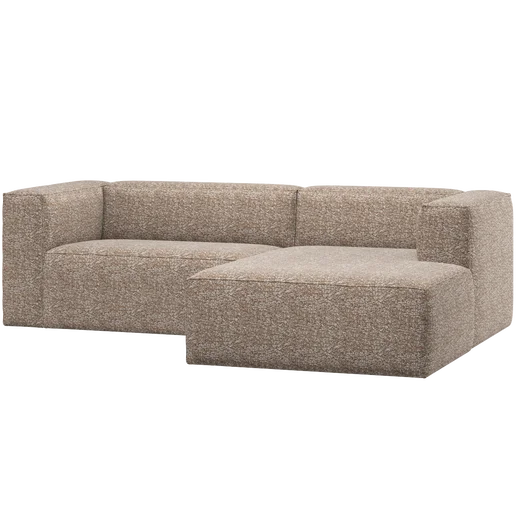 Chaise longue Dalro bruin rechts 254 × 73 cm hoog