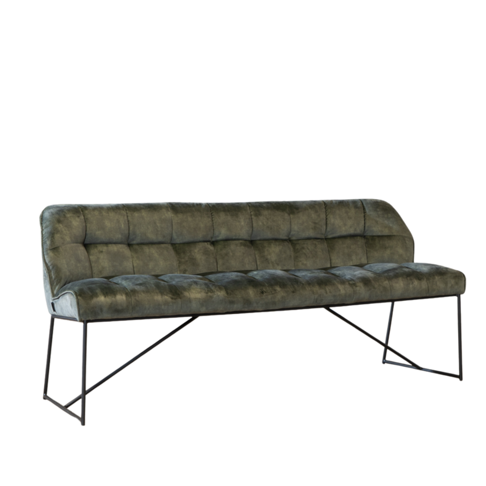 Bankje Brae velours groen 155 cm