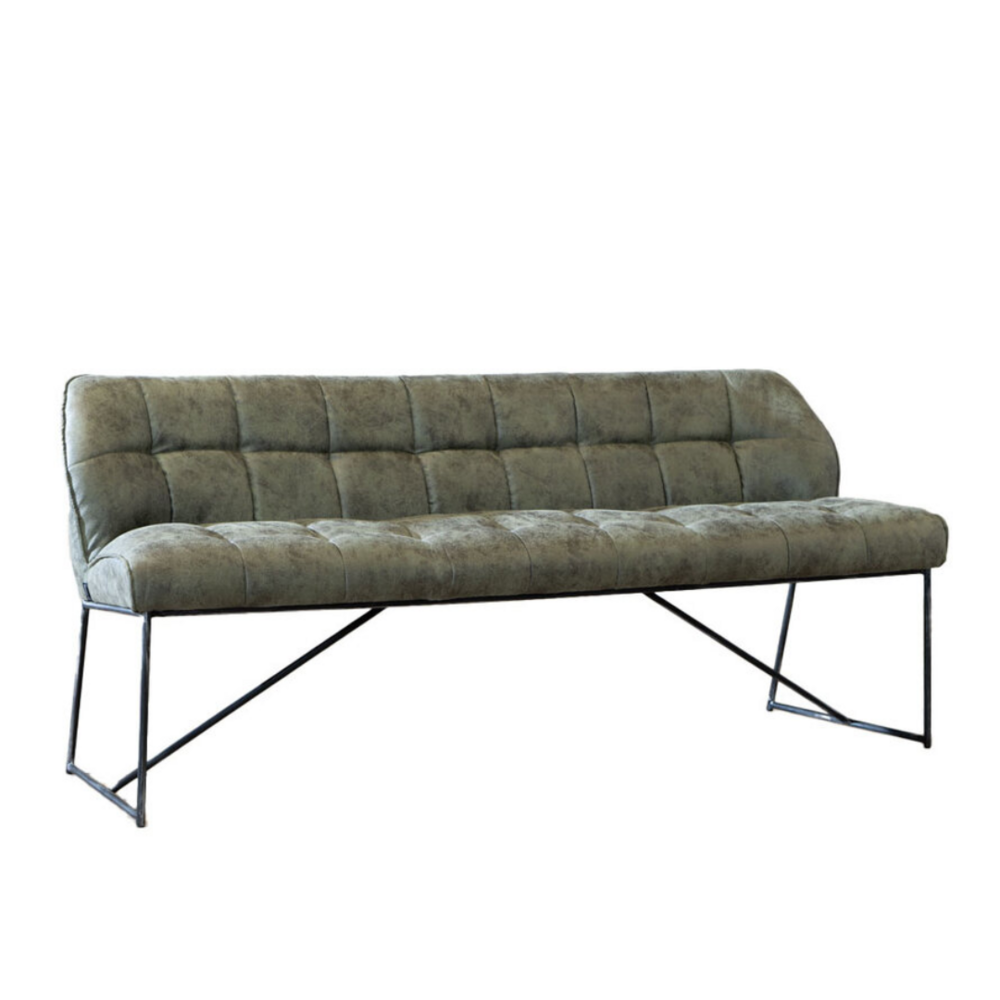 Bankje Levna microvezel groen 220 cm