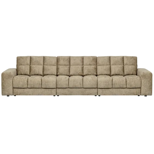 Bank Talveo polyester beige 3-zits 316 cm