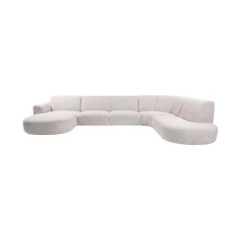 Hoekbank Calmi royal bouclé naturel 110 rechts 385 cm