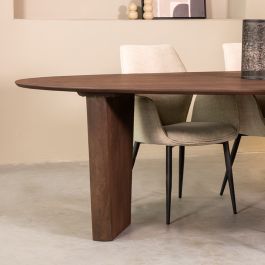 Eettafel Halro mangohout espresso 300 cm