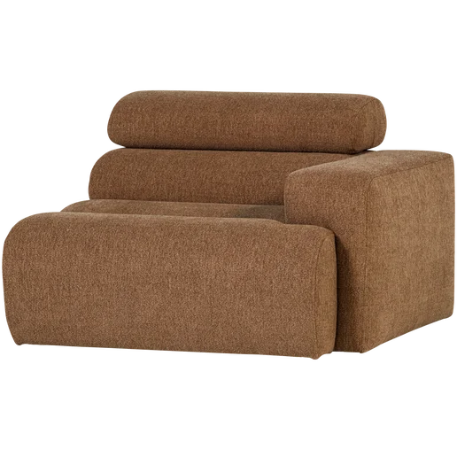 Bank Arsivo bruin 1-zits rechts 109 × 86 cm hoog
