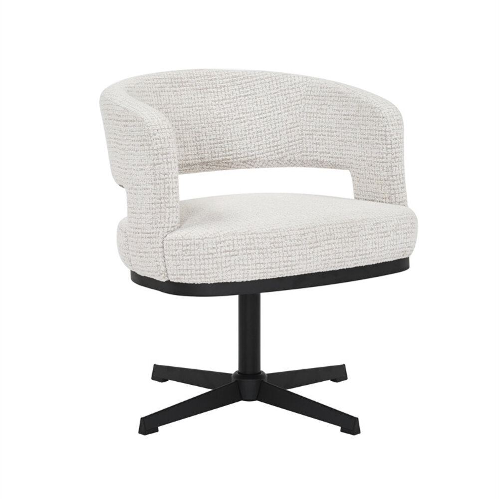 Fauteuil Helro gemêleerd beige draaibaar 64 cm