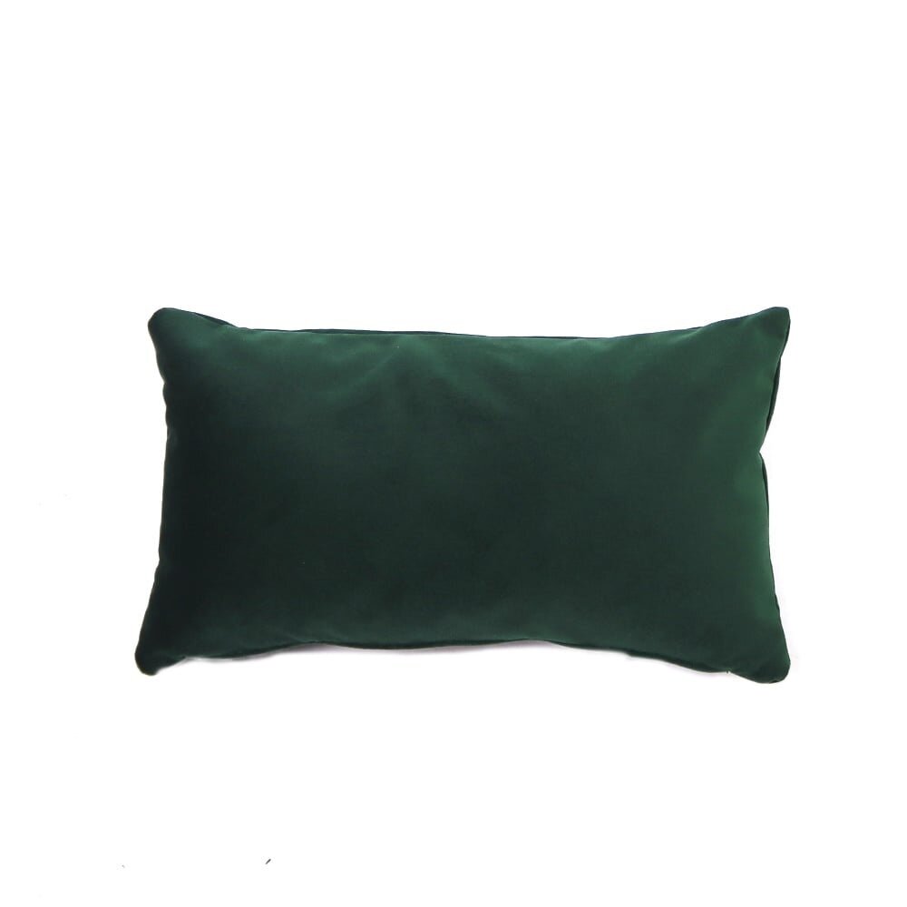 Kussen Leva velours donkergroen 25 × 45 cm