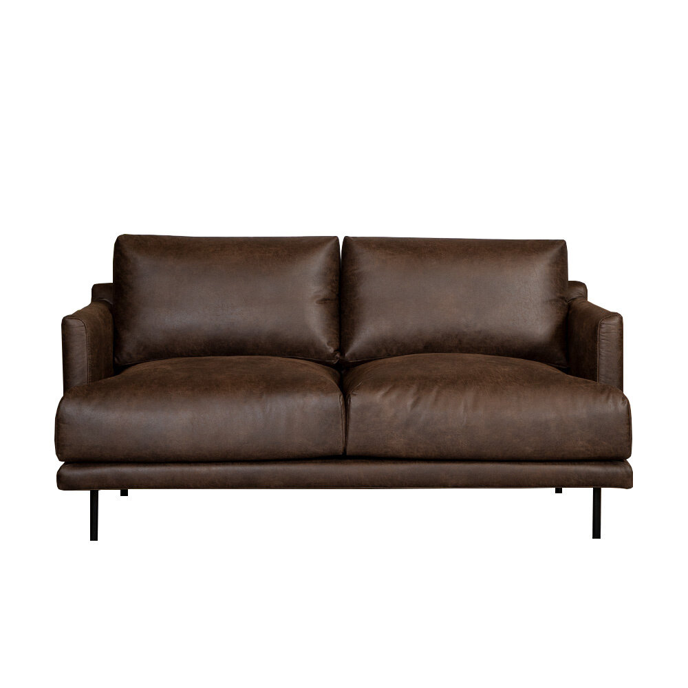 Bank Palmi eco-leer bruin 5-zits 174 cm