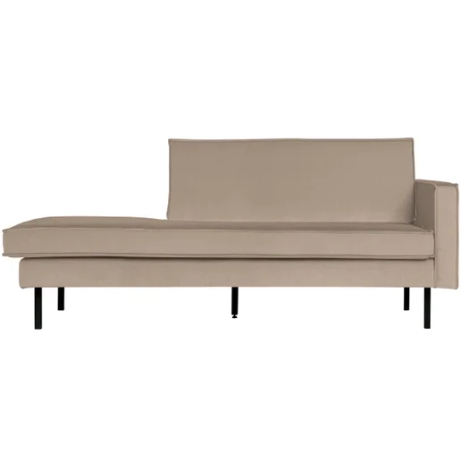 Chaise longue Selio polyester groen rechts 203 × 85 cm hoog
