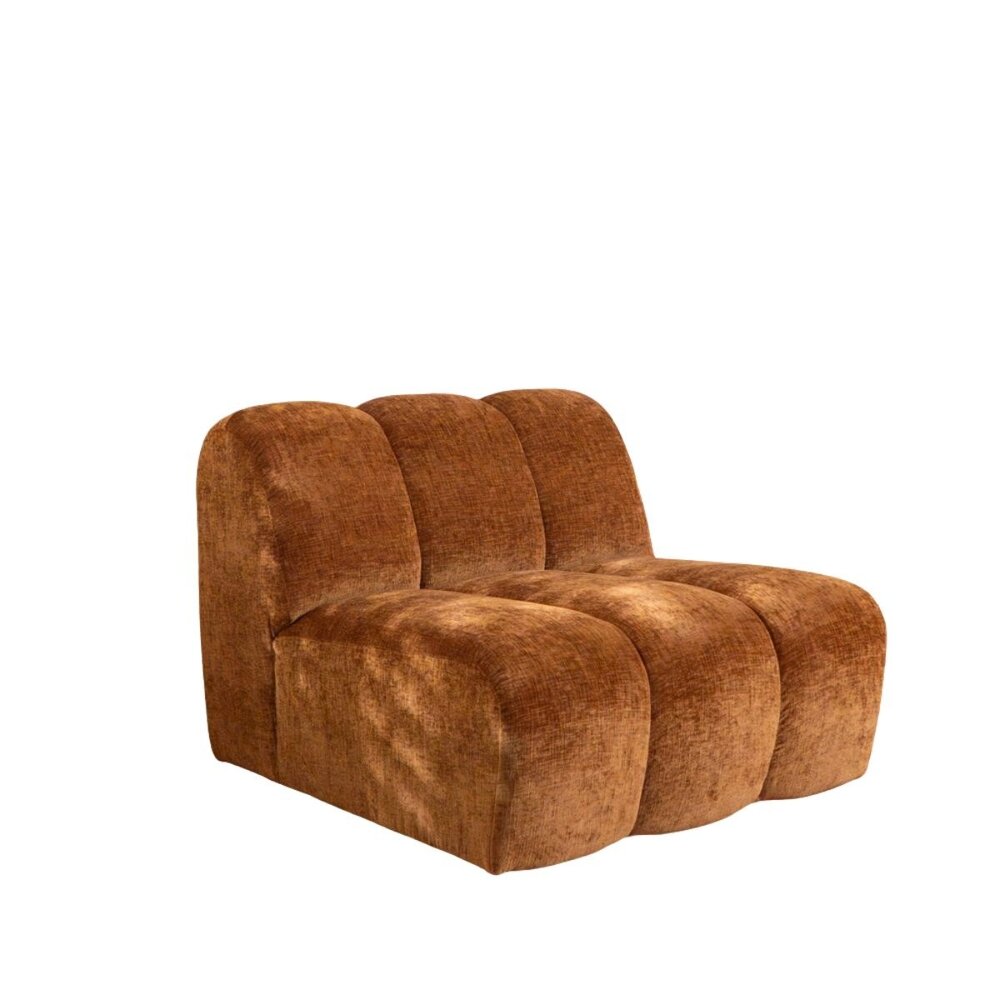 Fauteuil Rosis chenille koper
