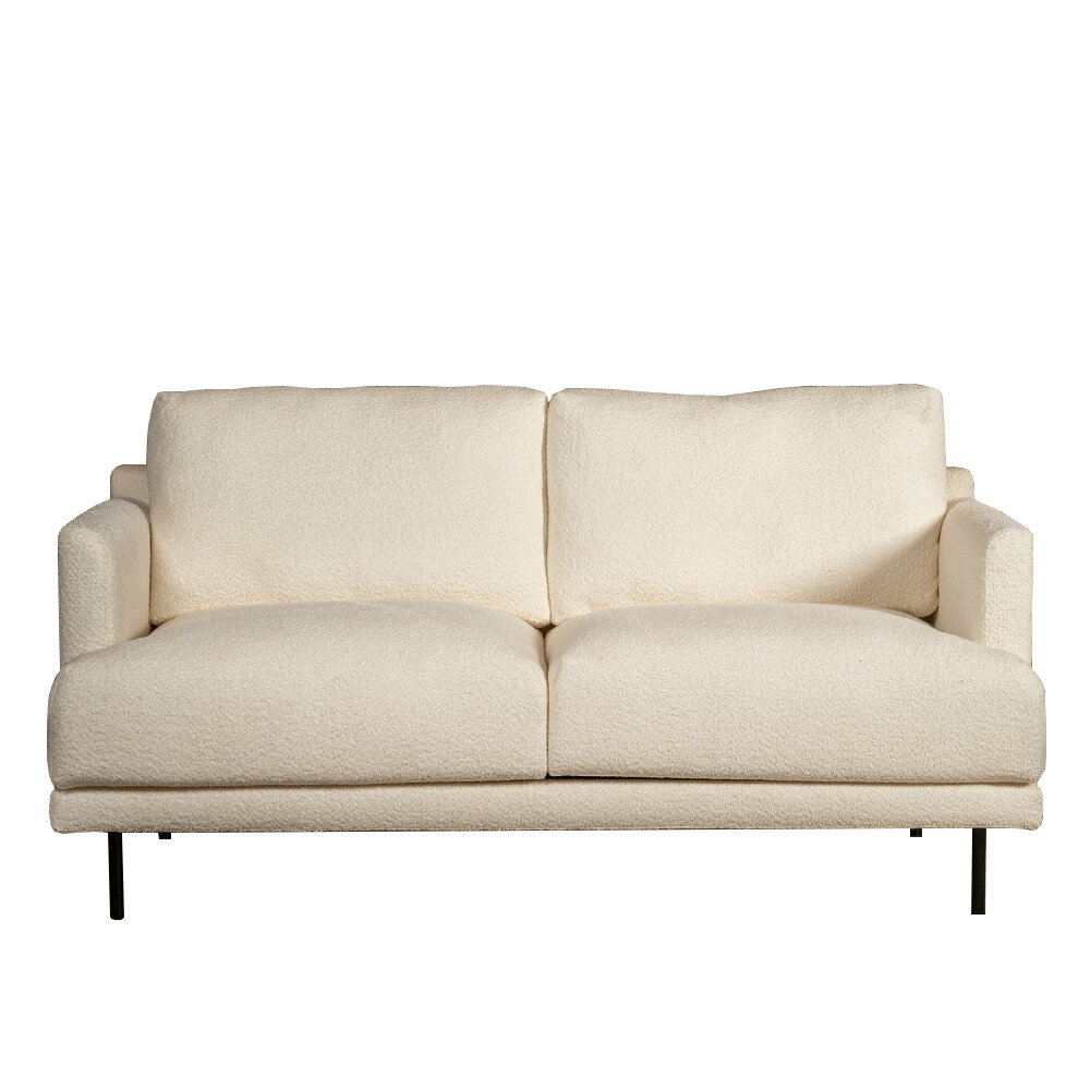 Bank Vesro polyester wit 5-zits 174 × 88 cm hoog