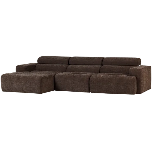 Chaise longue Cale bruin links
