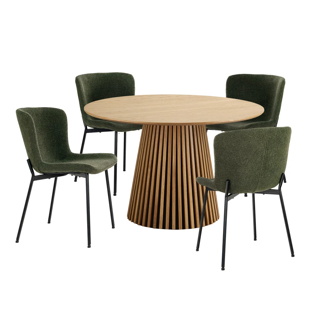 Eethoek Rosan eikenfineer naturel 120 cm