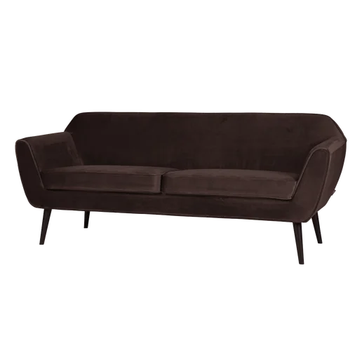 Bank Belmoro velours bruin 187 cm
