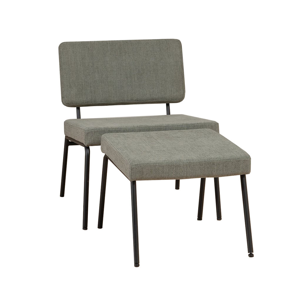 Fauteuil Oron gerecycled polyester groen