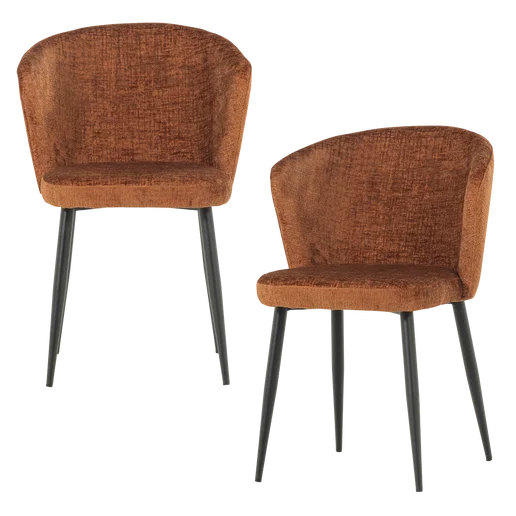 Eetkamerstoel Orvo velours set van 2 57 × 84 cm hoog