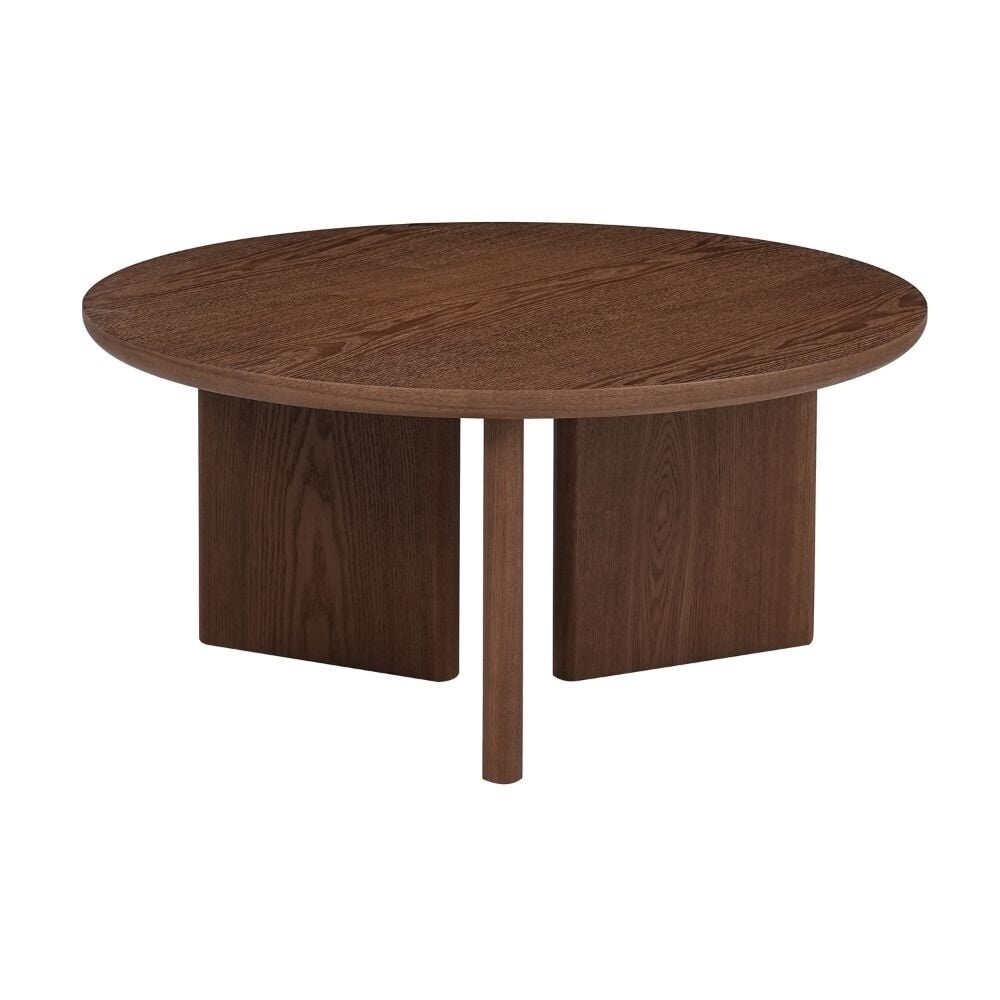 Salontafel Fenon MDF + eikenfineer walnoot Ø68 cm