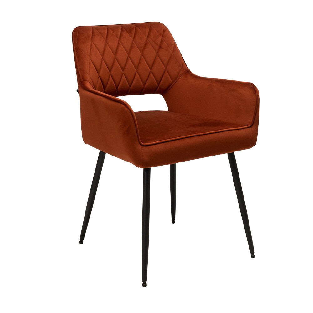 Stoel Vinon velours koper 57 cm