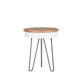 Bijzettafel Ilis metaal wit